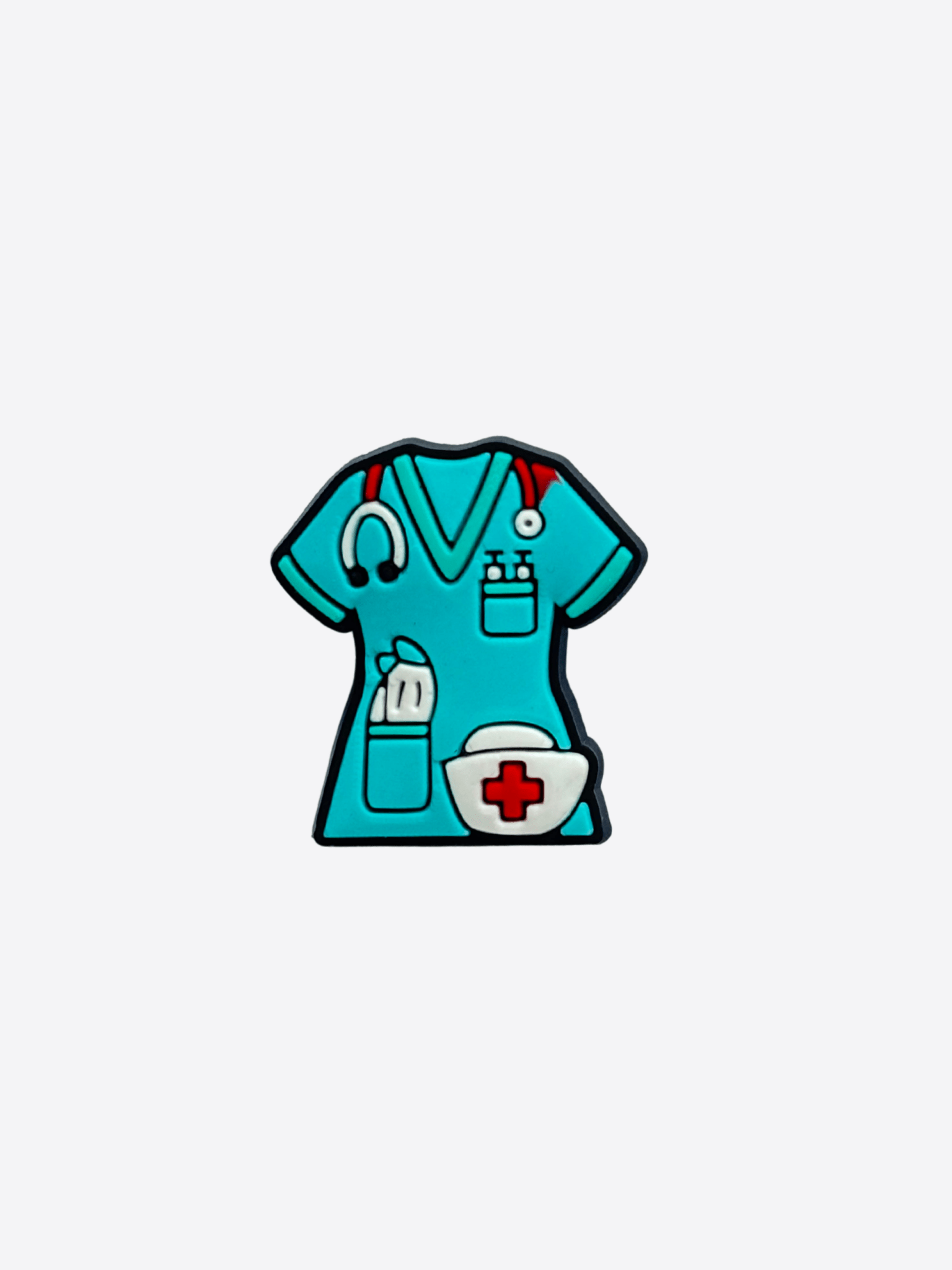 Modré scrubs crocs pin