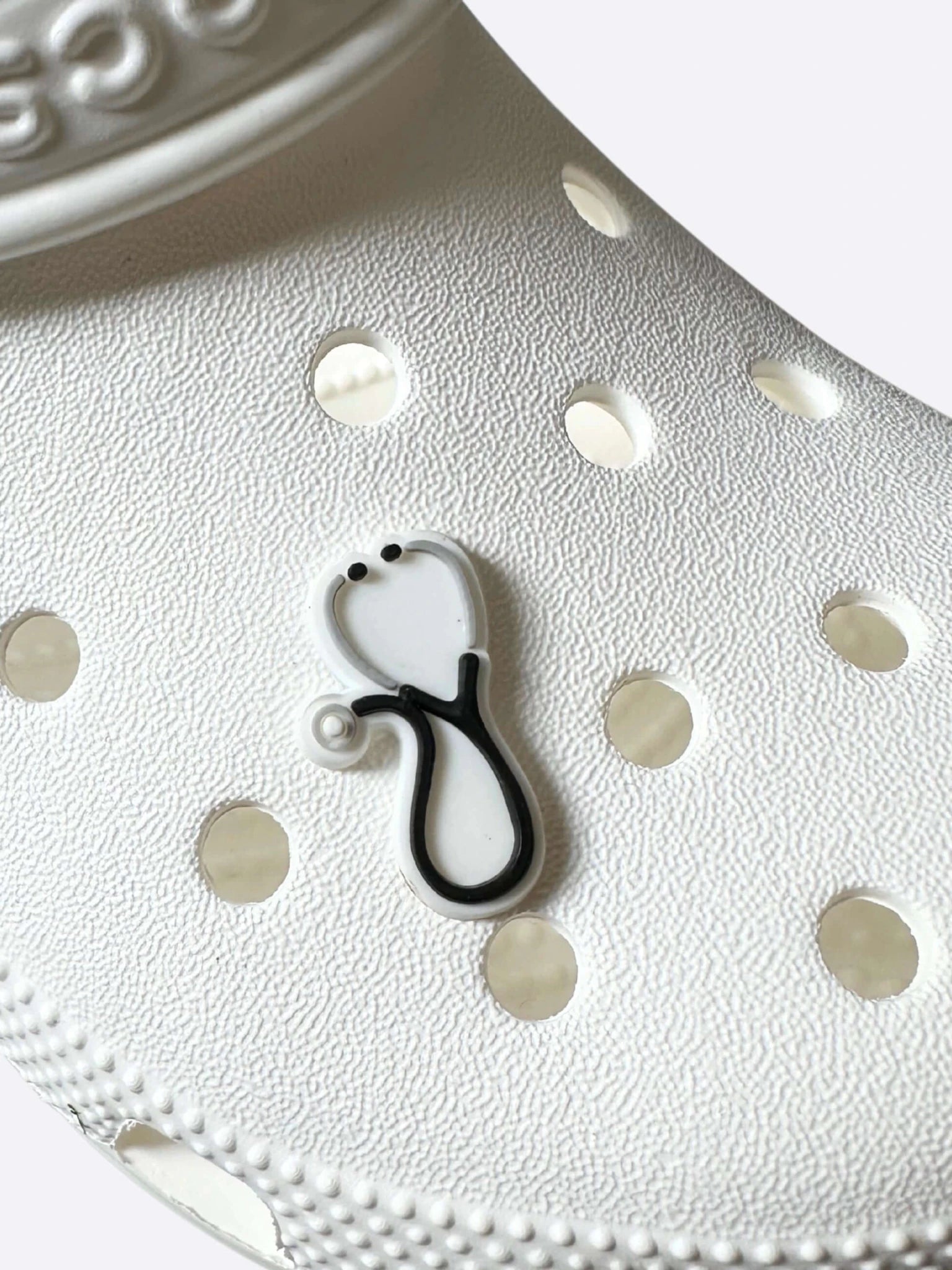 Crocs stethoscope pin on the shoe