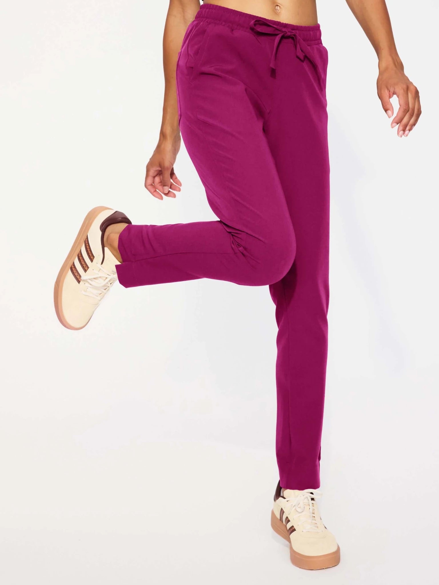 Women's medical trousers - NESSA deep rose
