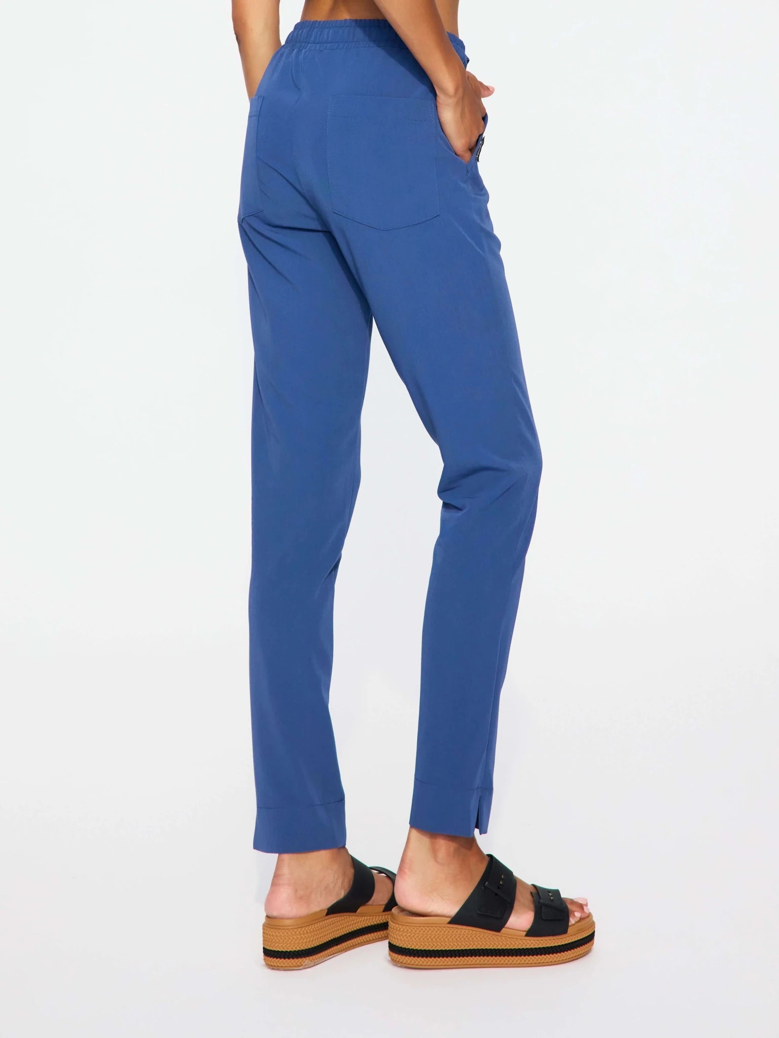 Women's medical trousers - NESSA indigo back view