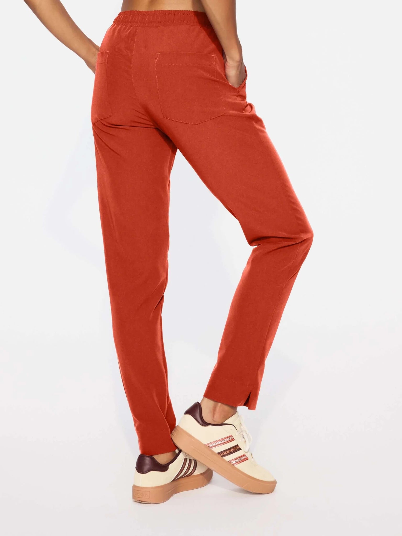 Women's medical trousers - NESSA Red Fox rear view