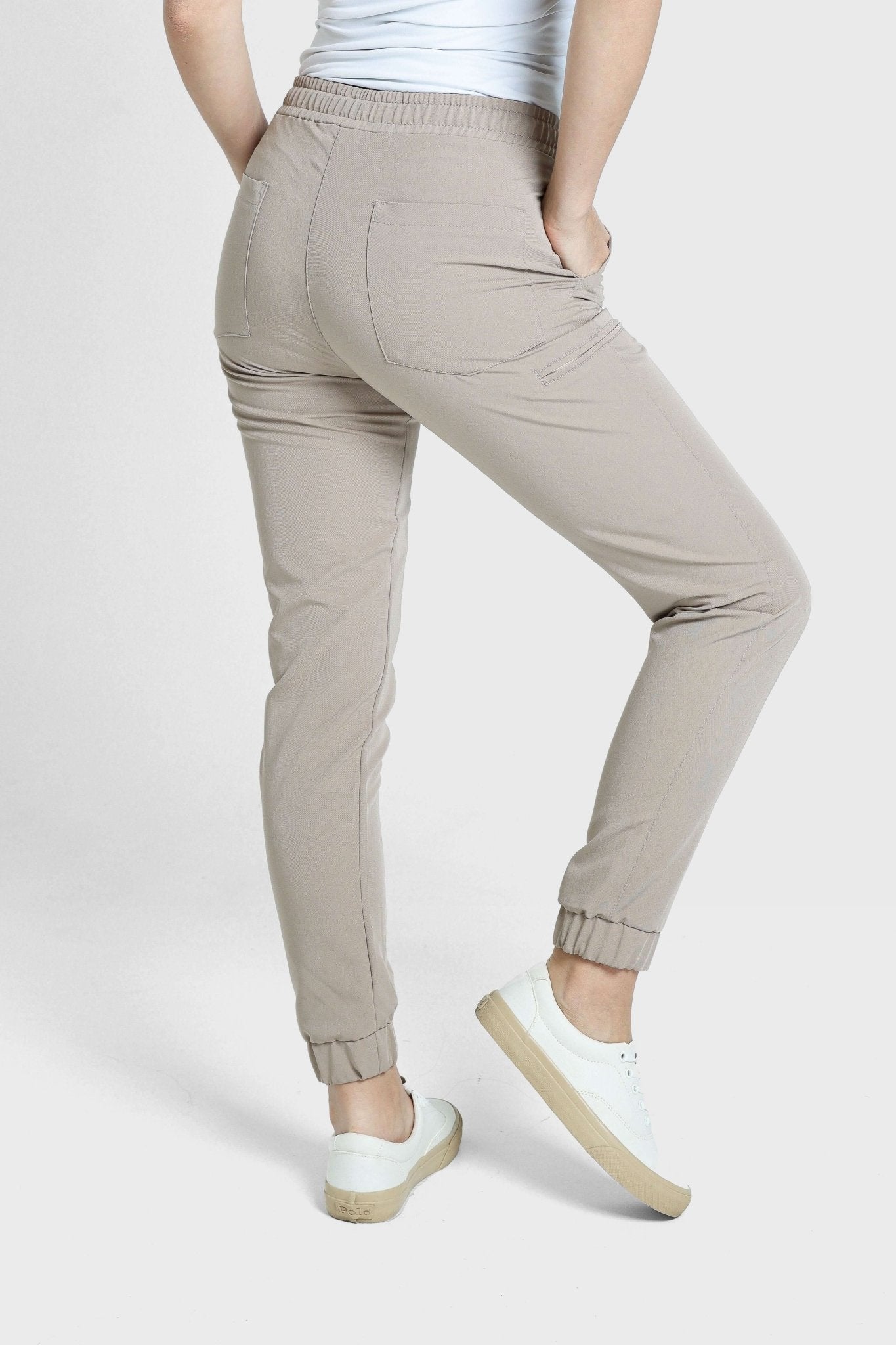 Women's medical pants - RIMM beige back view