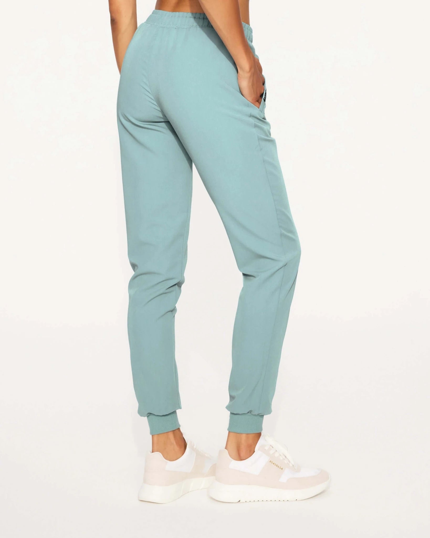 women's medical pants welt sage
