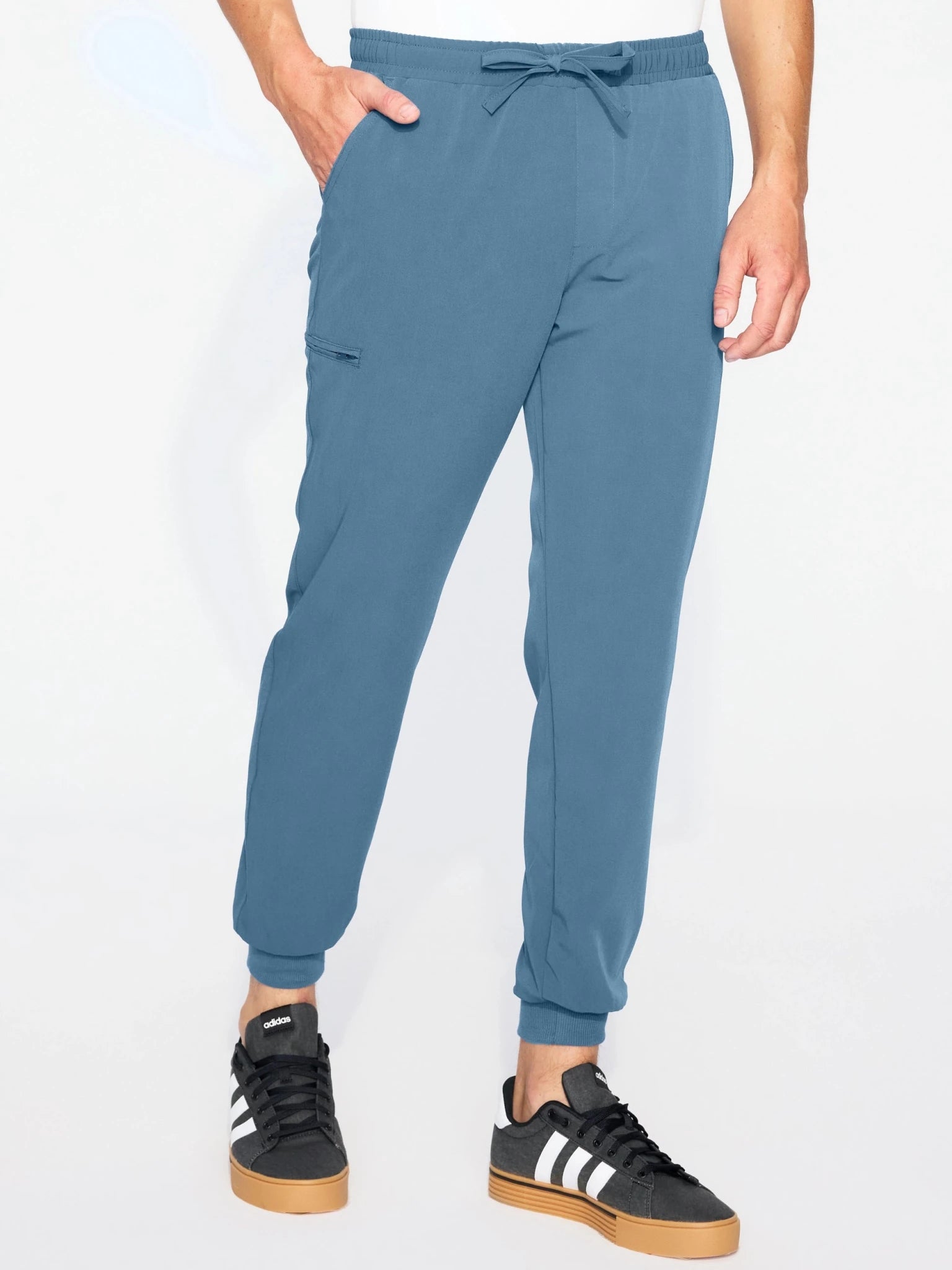 Spodnie medyczne męskie - joggery GENUS candy blue - Medka