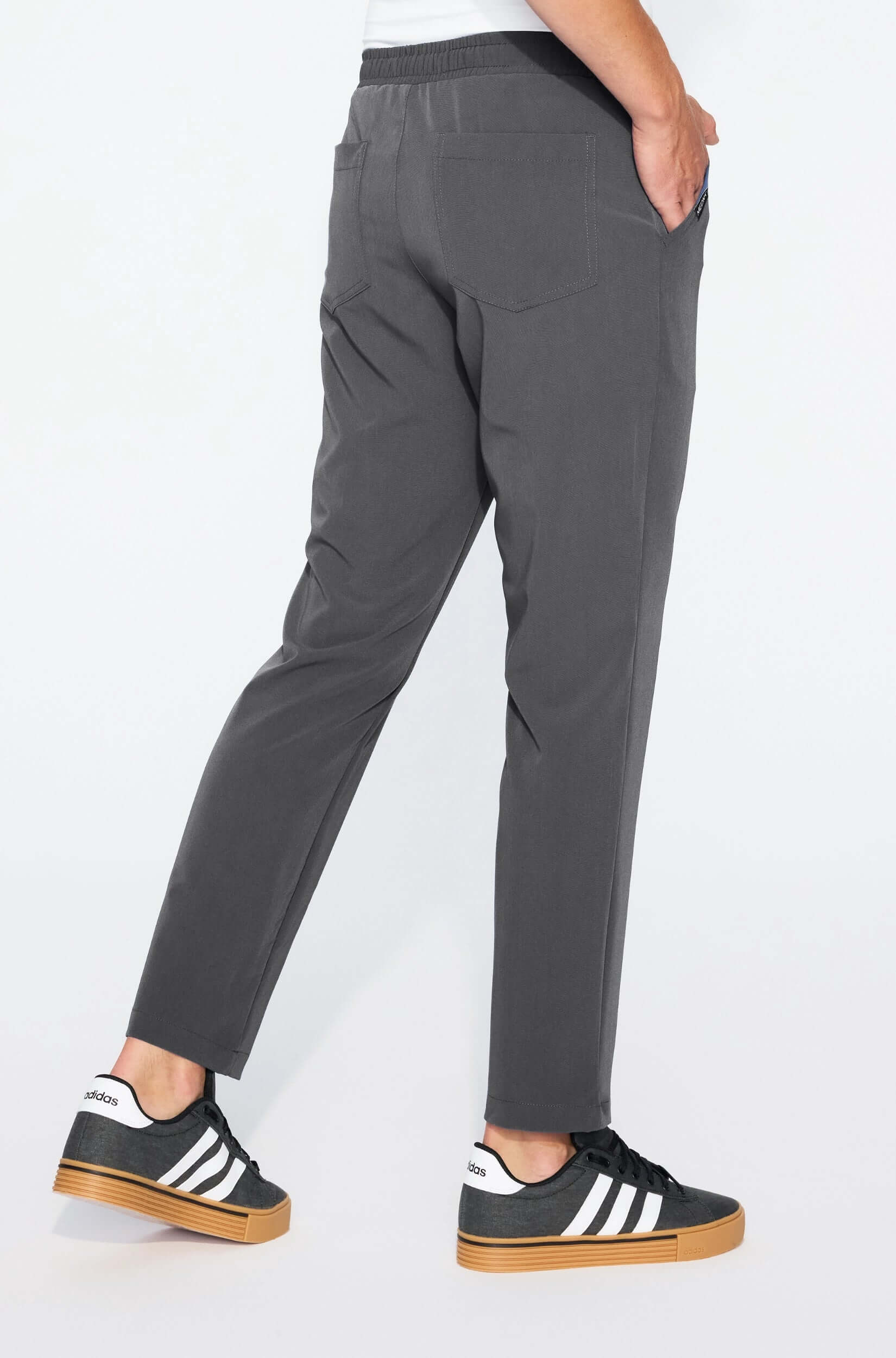 Spodnie medyczne męskie MARGO stalowe tył