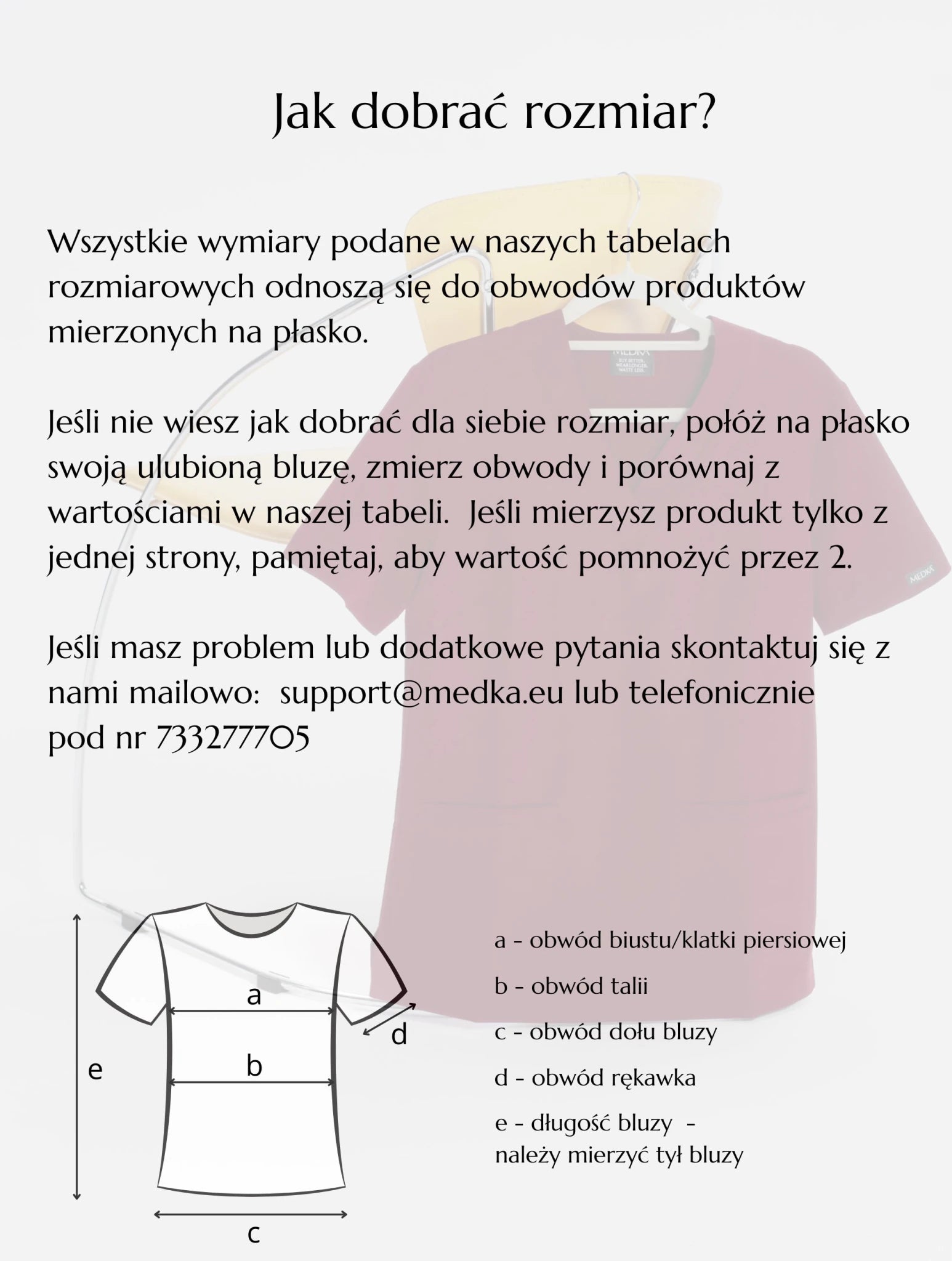 Tunika medyczna NAYA cherry smoke z logo PUM - Medka