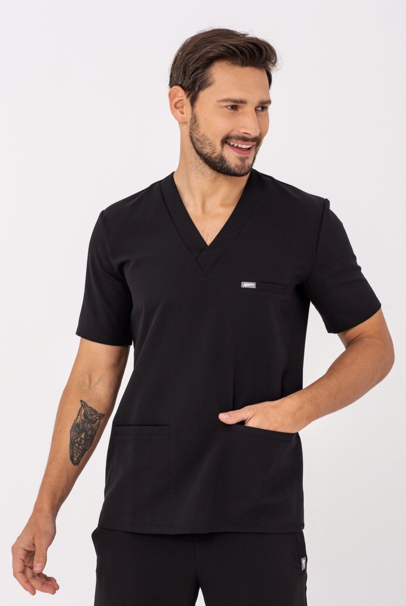 Bluza medyczna męska PACE - kolor czarny